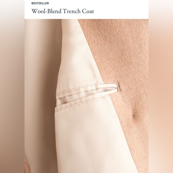 Women’s Abercrombie and Fitch Wool Blend Trench Coat - Picture 13 of 13